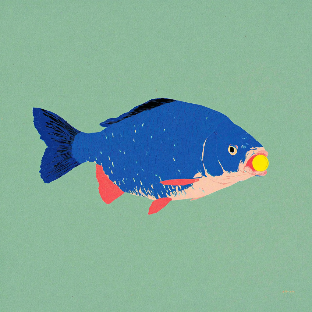 魚の口に銀貨がある挿絵